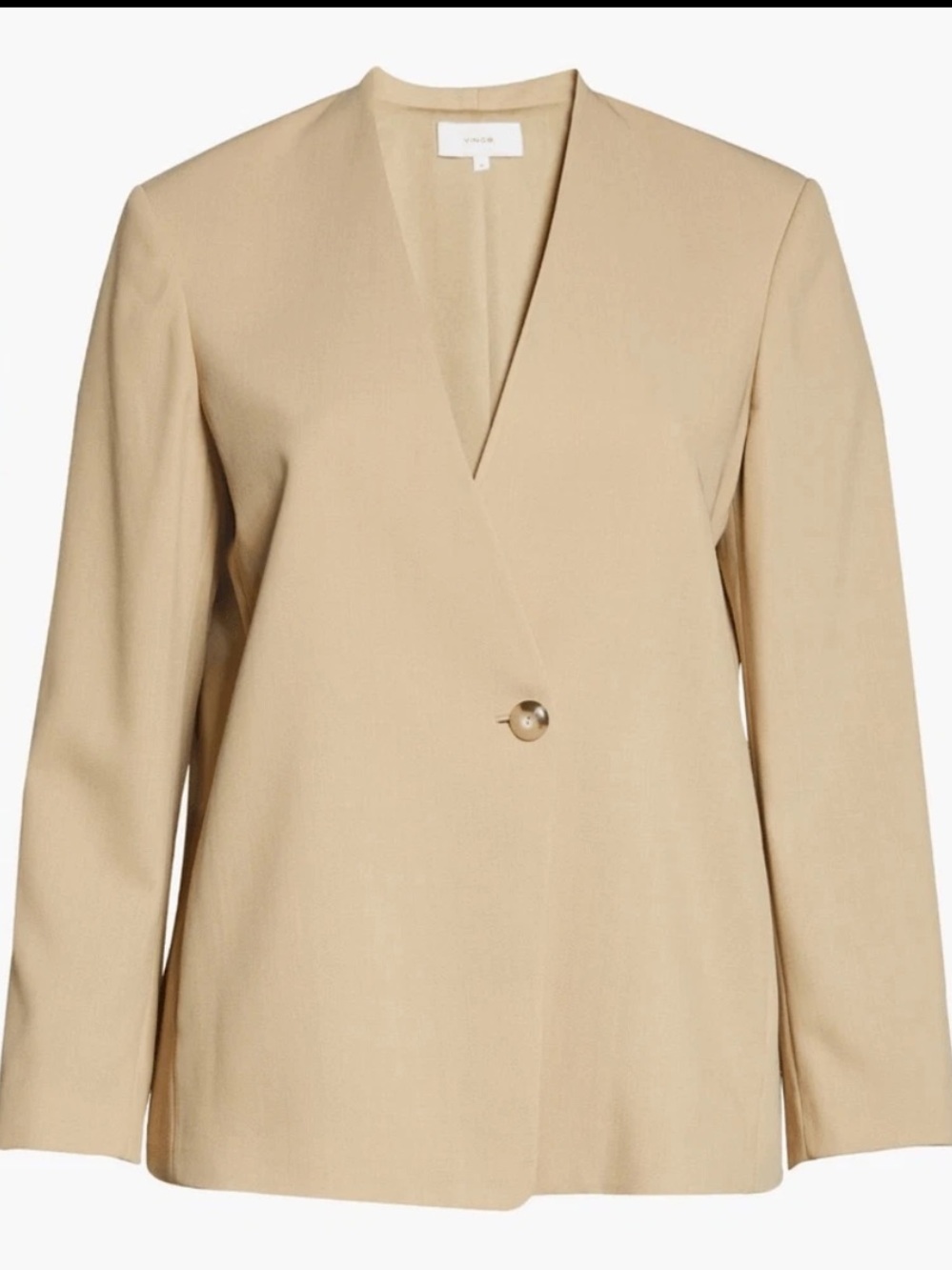 VINCE Collarless Wool Blend Blazer Size 22